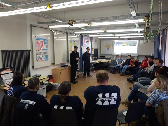 Eröffnung des JuLeiCa Teil 1 Seminares am 16.02.2019 im ABK Forst (Lausitz) durch den Vorsitzenden des Kreis&shy;feuerwehr&shy;verbandes Spree-Neiße e.V.