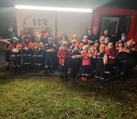 Gruppenfoto der Jugendfeuerwehr Horno undSacro.