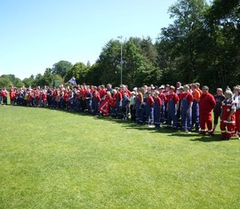 Die Jugendgruppen beim Abschlussappell