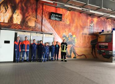 Besuch der Leitstelle in der Feuer- und Rettungswache 1 der Berufsfeuerwehr Cottbus