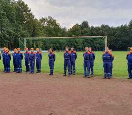 Die beiden Jugendgruppen aus Forst (Lausitz) und Peitz bei der Eröffnung