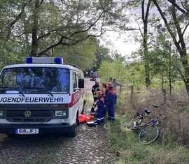 Berufsfeuerwehrtag - Einsatz: Verkehrsunfall zwischen PKW und Fahrrad