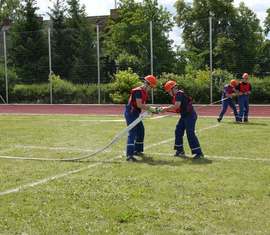 JF Forst (Lausitz) bei der Gruppenstafette.