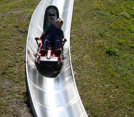 Fahrt mit der Sommerrodelbahn