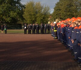 Eröffnung der Abnahme auf dem Turnhallengelände in Schipkau