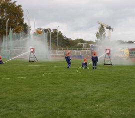 Löschangriff nass bei den Pokaldisziplinen