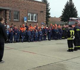 Antreten zur Siegerehrung