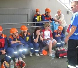 Vor dem Training zum Feuerwehrtechnischen Teil