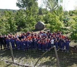 Gruppenbild der Teilnehmer an der Reinigungsaktion 2012