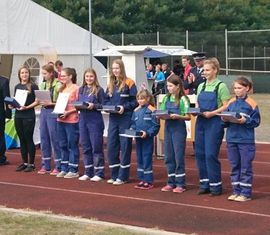 Pokaldisziplinen AK Mädchen 15-18 Jahre (6. Platz Trebendorf, 7. Platz Neuhausen/Spree)