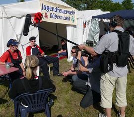 Das RBB-Fernsehen im Interview mit den Lagerteilnehmern.